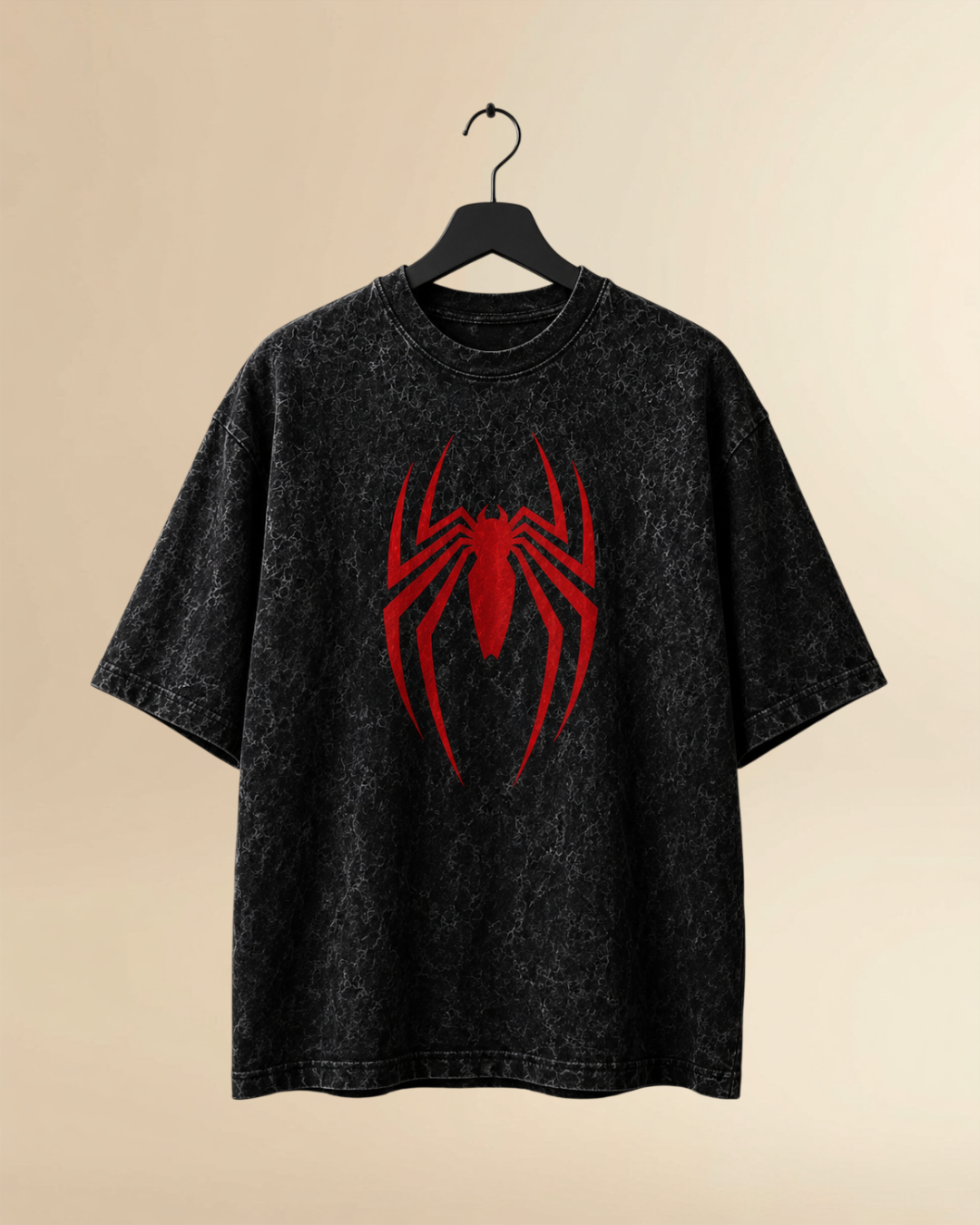 Spider Oversized Acid Wash T-Shirt – Premium Streetwear Graphic Tee