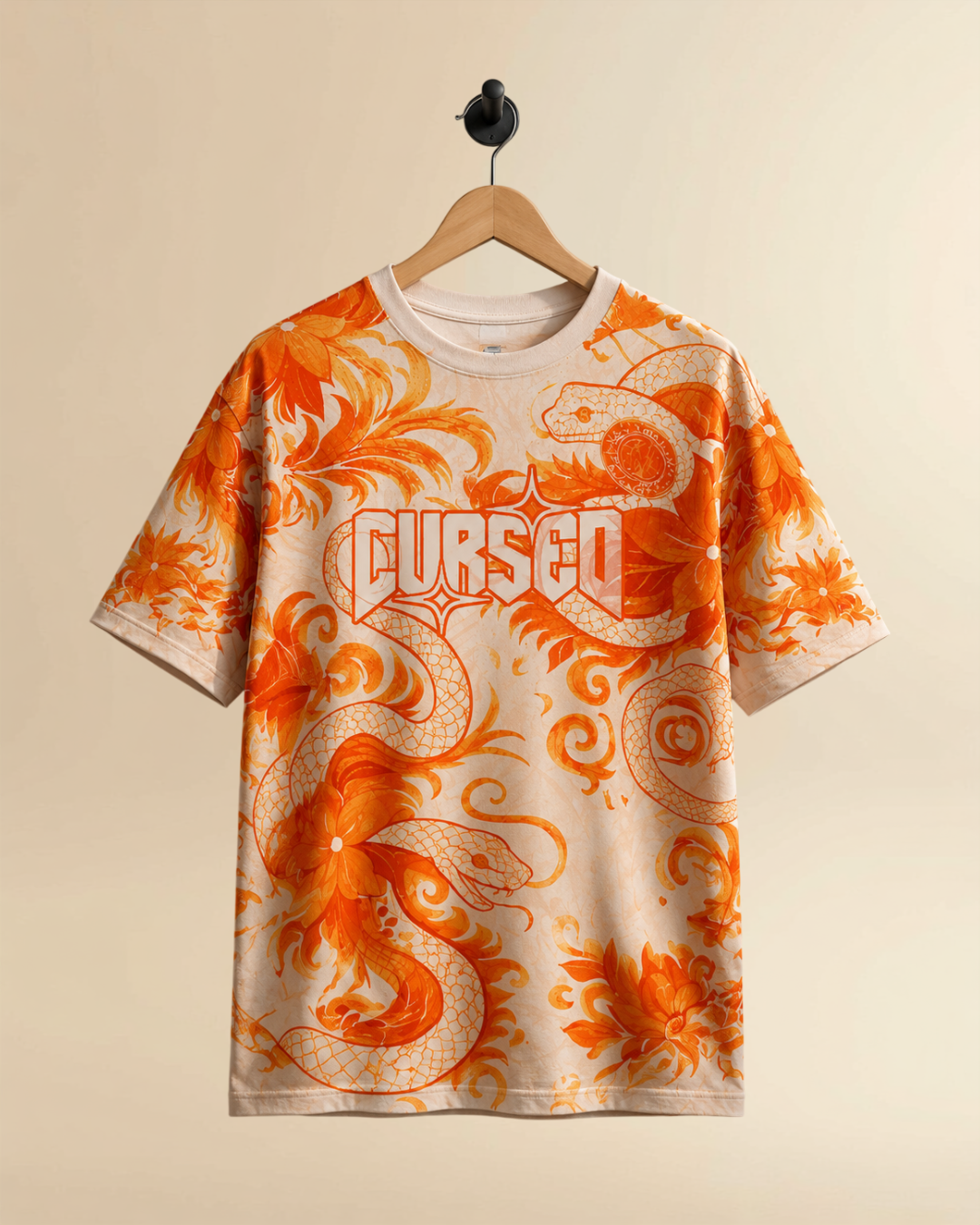 CURSED Oversized Graphic T-Shirt – Premium Streetwear Oversized Fit
