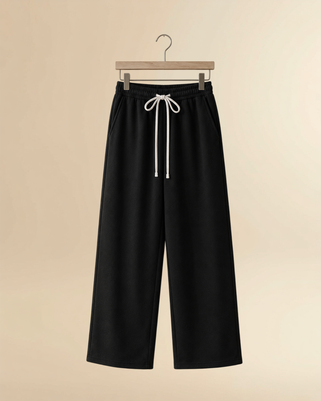 Essential Black Wide Leg Sweatpants | Premium Relaxed Fit Lounge Pants
