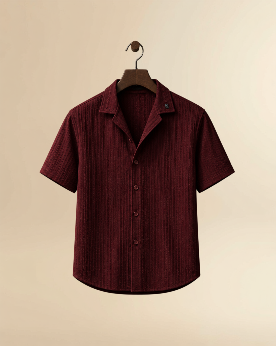 JVINGS Royale Textured Shirt – Maroon Prestige Edition