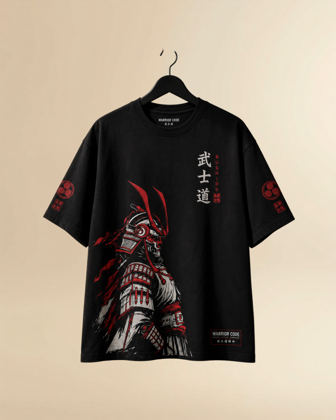 BUSHIDO Oversized Graphic T-Shirt – Premium Samurai Print Streetwear Tee