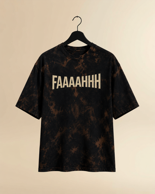 FAAAAHHH Oversized Acid Wash T-Shirt – Premium Streetwear Graphic Tee