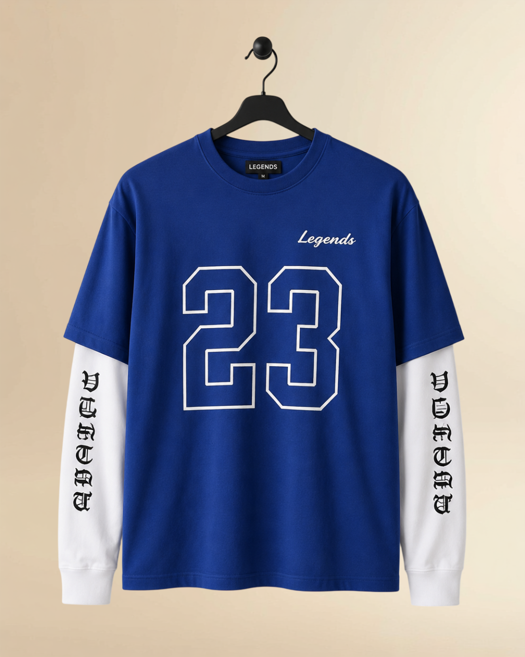 LEGENDS 23 Layered Oversized T-Shirt – Royal Blue