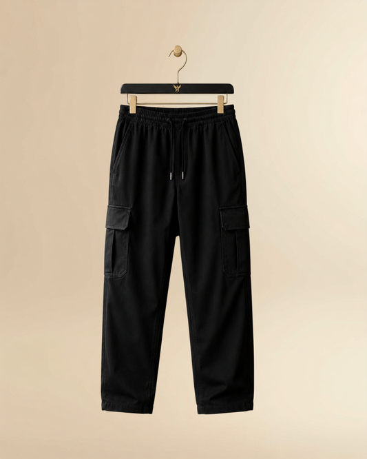 JVings Urban Elite Black Cargo Joggers
