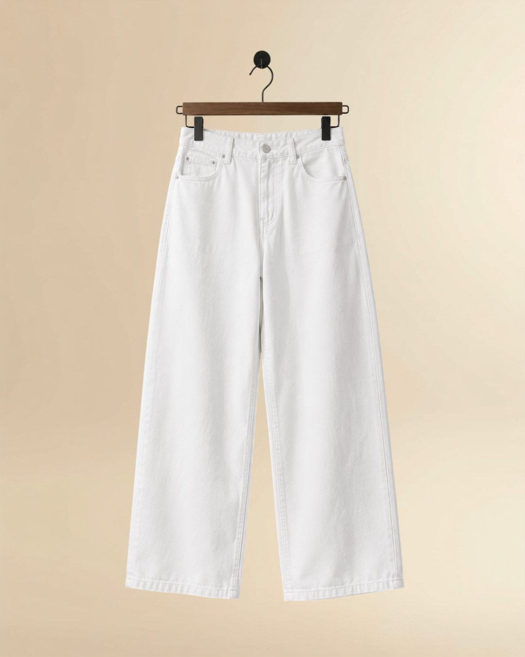 Men's White Baggy Jeans – Relaxed Fit Wide Leg Denim