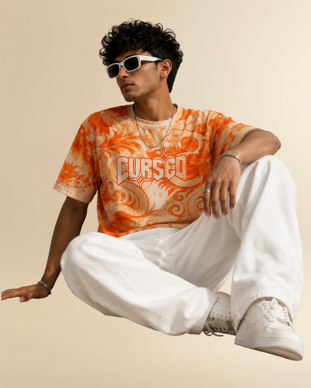 CURSED Oversized Graphic T-Shirt – Premium Streetwear Oversized Fit