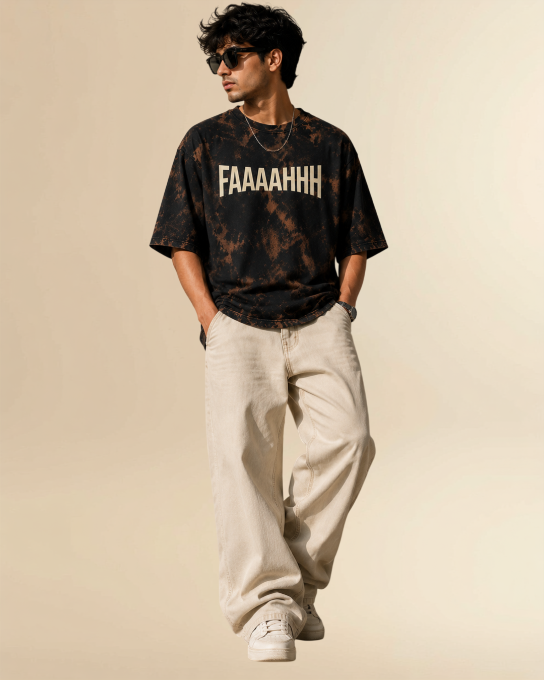 FAAAAHHH Oversized Acid Wash T-Shirt – Premium Streetwear Graphic Tee