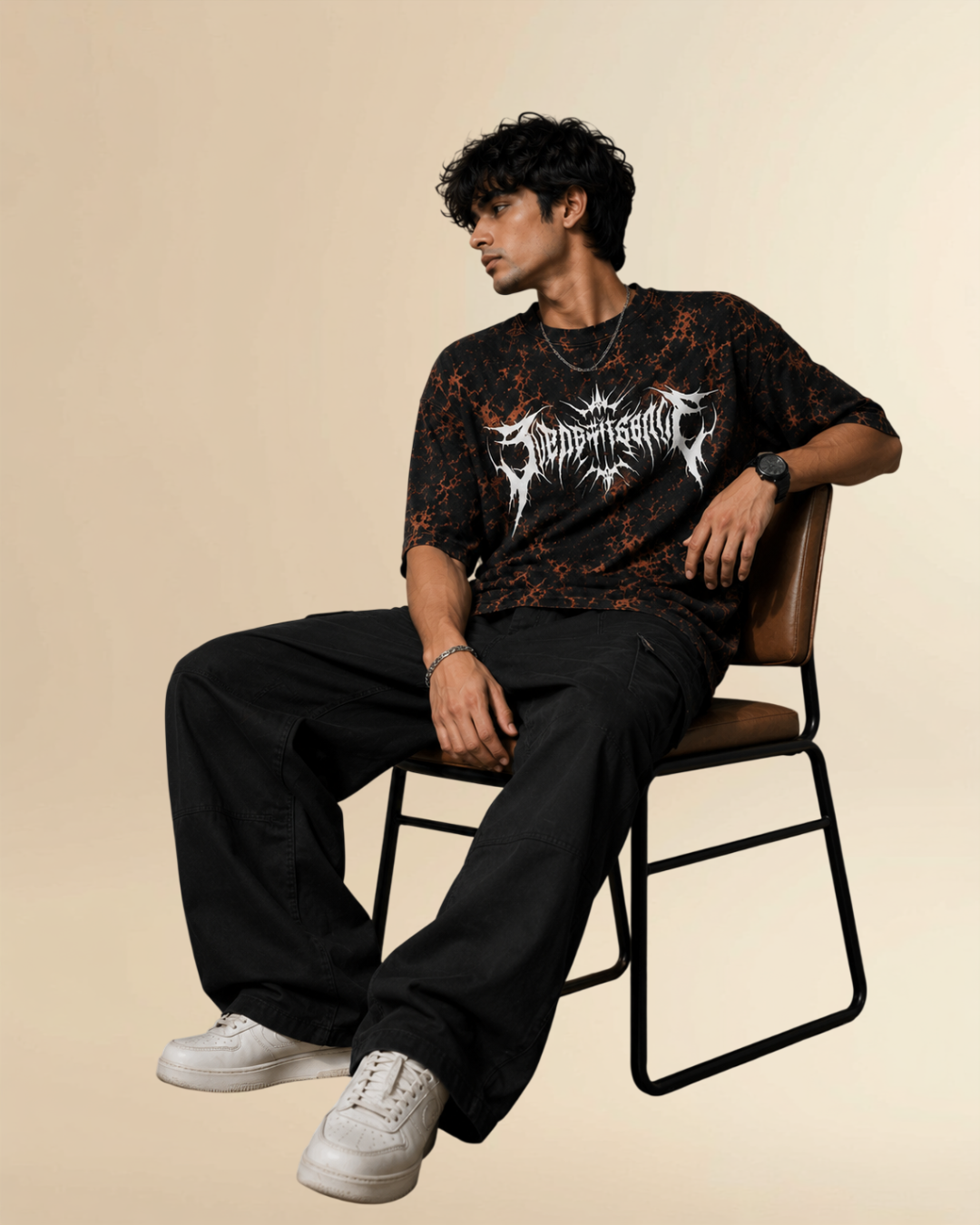 DEADTHOUGHT Oversized Acid Wash Graphic T-Shirt – Premium Streetwear Tee