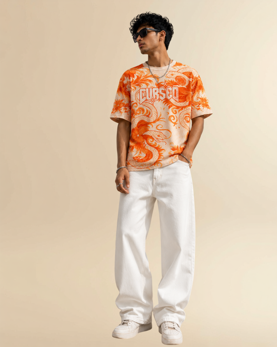 CURSED Oversized Graphic T-Shirt – Premium Streetwear Oversized Fit