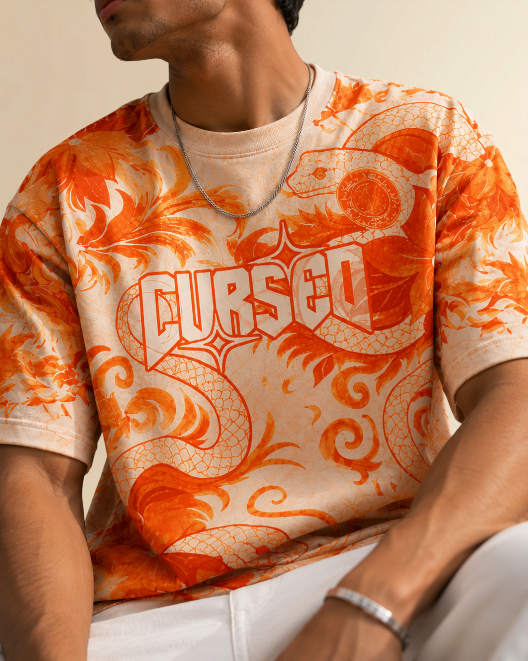 CURSED Oversized Graphic T-Shirt – Premium Streetwear Oversized Fit