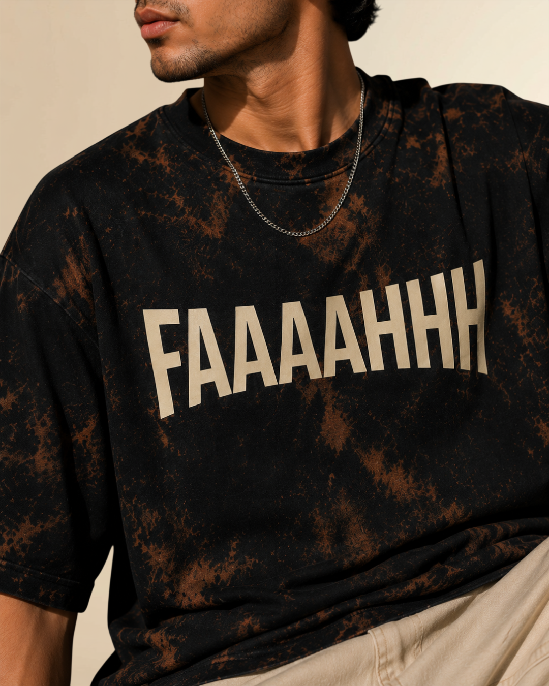 FAAAAHHH Oversized Acid Wash T-Shirt – Premium Streetwear Graphic Tee