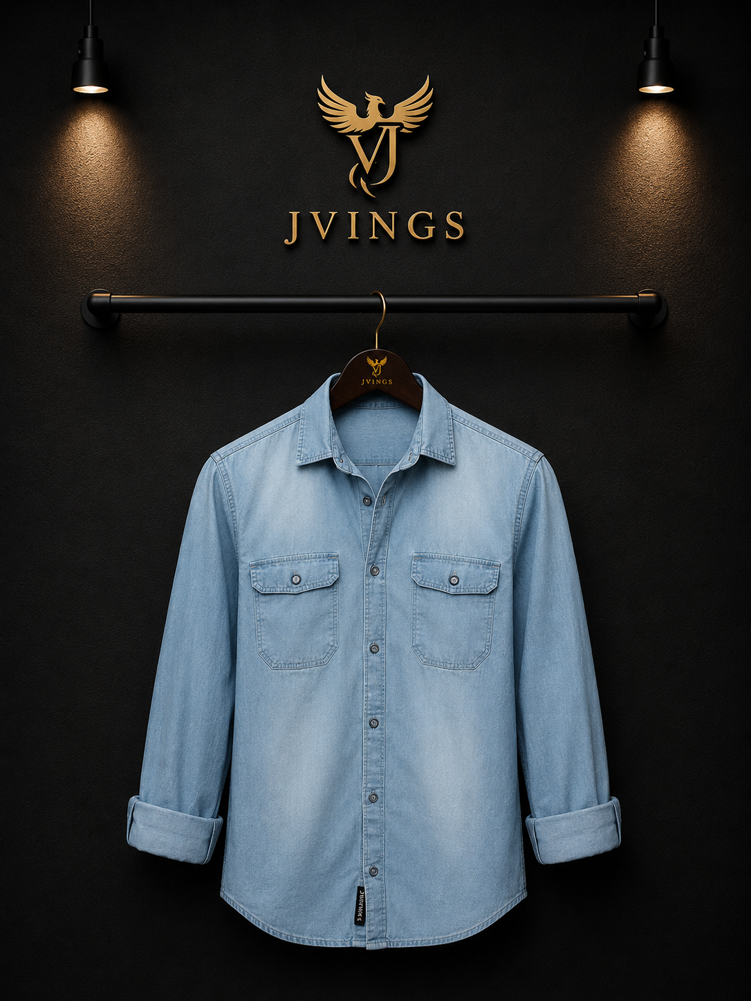 VINGS Signature Sky Blue Denim Shirt