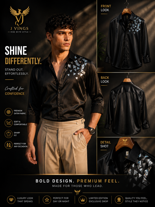JVings Noir Prism Satin Shirt – Limited Edition