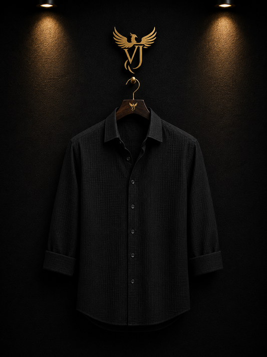 J Vings Premium Slim Fit Textured Shirt for Men | Luxury Fabric | All-Day Comfort